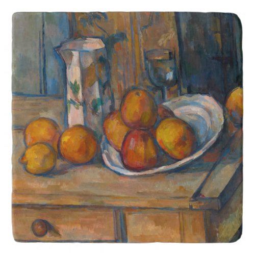 Paul Cezanne _ Still Life with Milk Jug and Fruits Trivet
