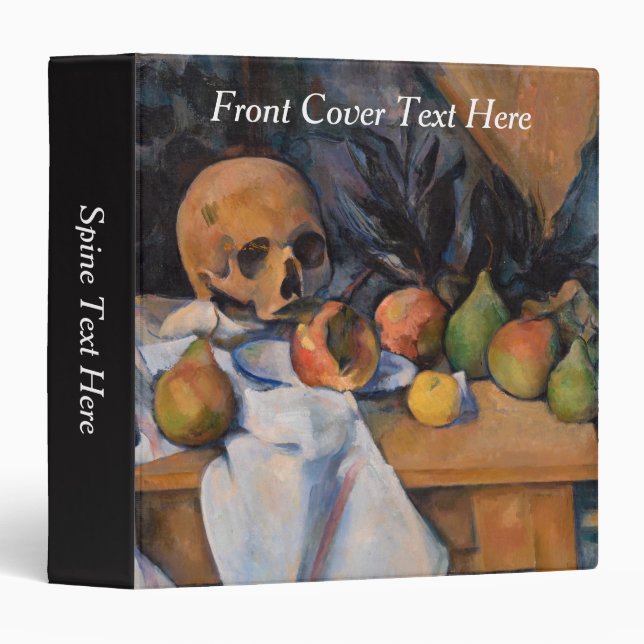 Paul Cezanne - Still Life with Skull 3 Ring Binder (Front/Spine)