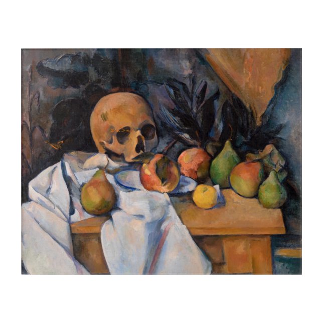 Paul Cezanne - Still Life with Skull Acrylic Print (Front)