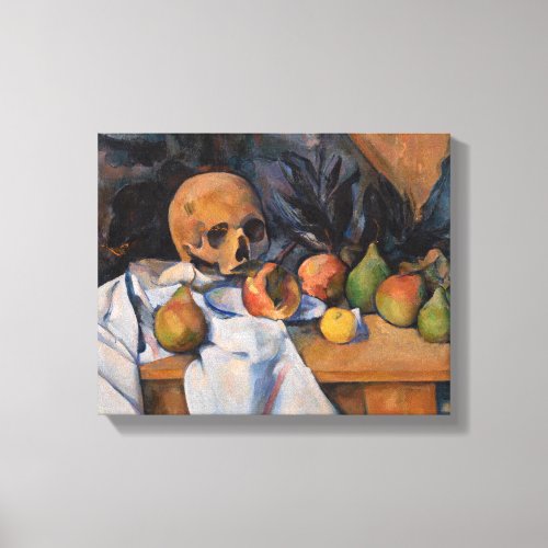 Paul Cezanne _ Still Life with Skull Canvas Print