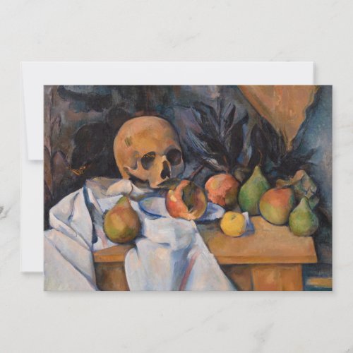 Paul Cezanne _ Still Life with Skull  Invitation