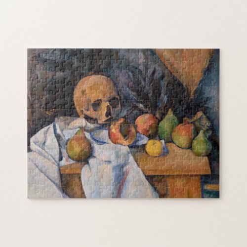 Paul Cezanne _ Still Life with Skull Jigsaw Puzzle