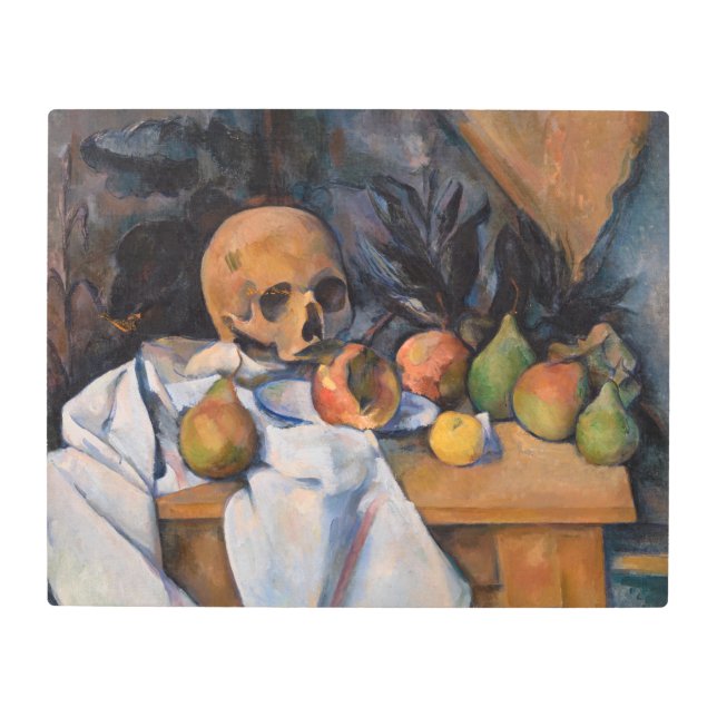 Paul Cezanne - Still Life with Skull Metal Print (Front)