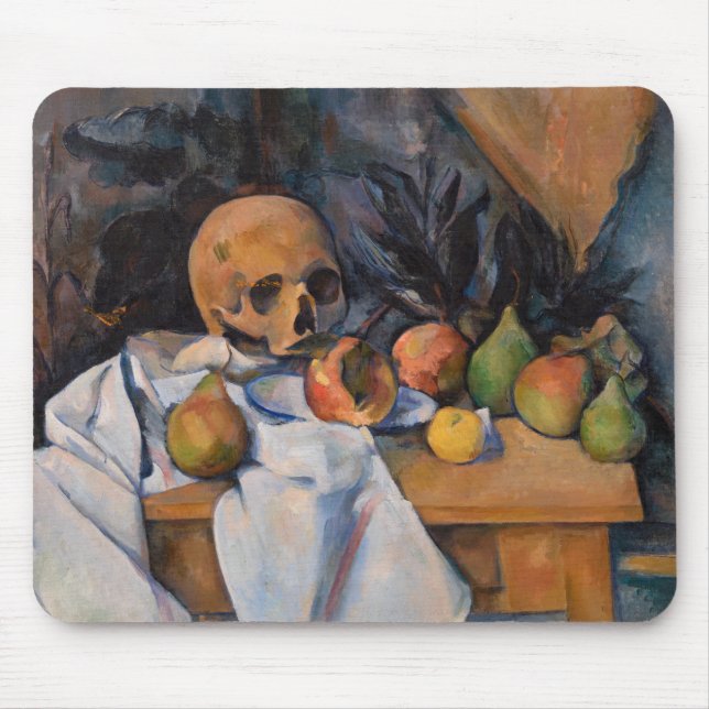 Paul Cezanne - Still Life with Skull Mouse Pad (Front)