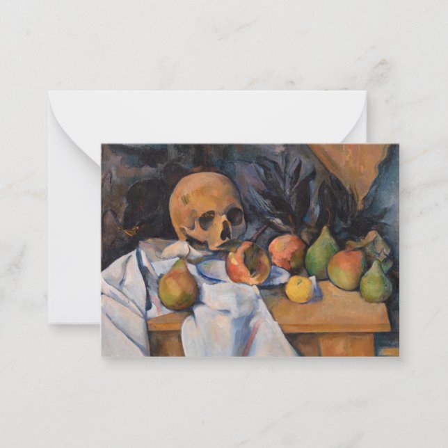 Paul Cezanne - Still Life with Skull Note Card (Front)