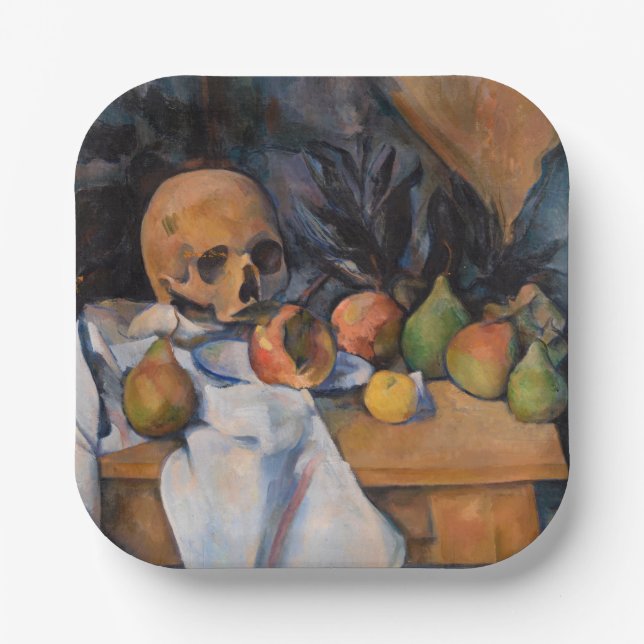 Paul Cezanne - Still Life with Skull Paper Plates (Front)