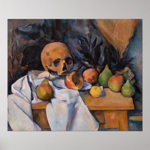 Paul Cezanne _ Still Life with Skull Poster