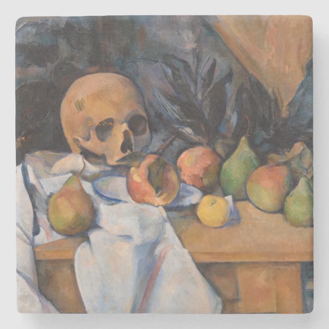 Paul Cezanne - Still Life with Skull Stone Coaster (Front)
