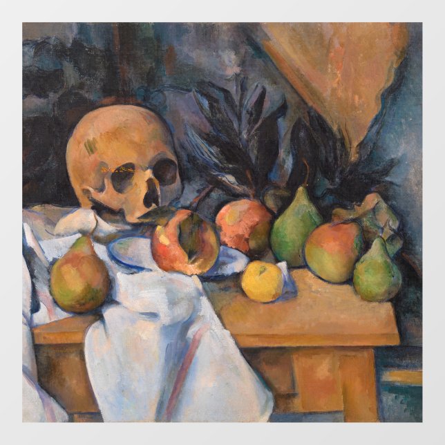 Paul Cezanne - Still Life with Skull Window Cling (Sheet)