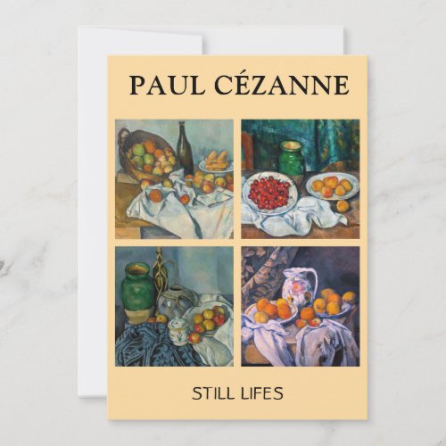 Paul Cezanne  _ Still Lifes Masterpieces Selection Invitation