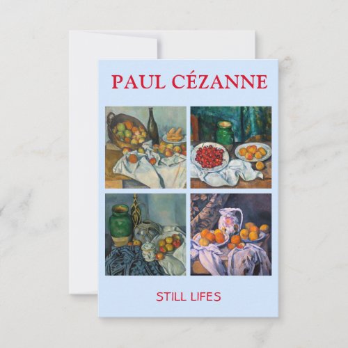 Paul Cezanne  _ Still Lifes Masterpieces Selection Thank You Card