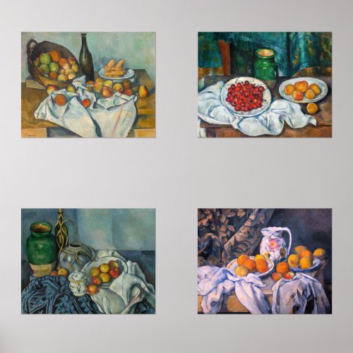 Paul Cezanne  _ Still Lifes Masterpieces Selection Wall Art Sets