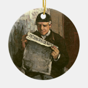 Paul Cezanne The Artist's Father, Reading "L'�v� Ceramic Ornament
