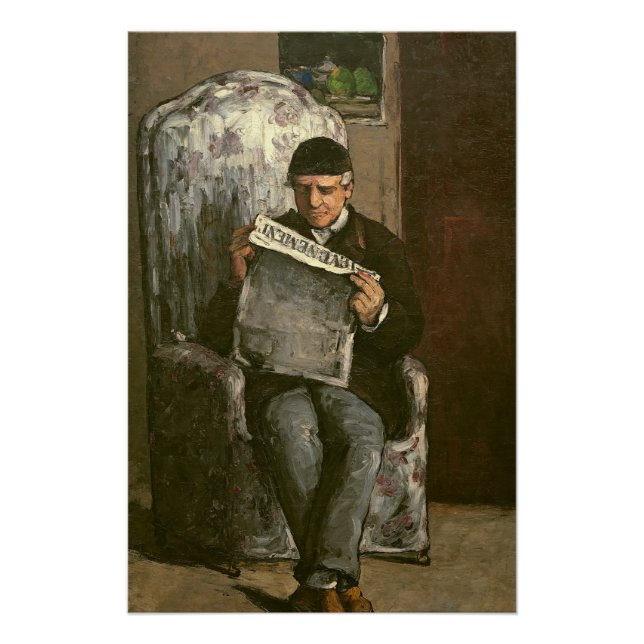 Paul Cezanne | The Artist's Father, Reading "L'�v� Poster (Front)