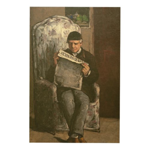 Paul Cezanne  The Artists Father Reading Lv Wood Wall Decor