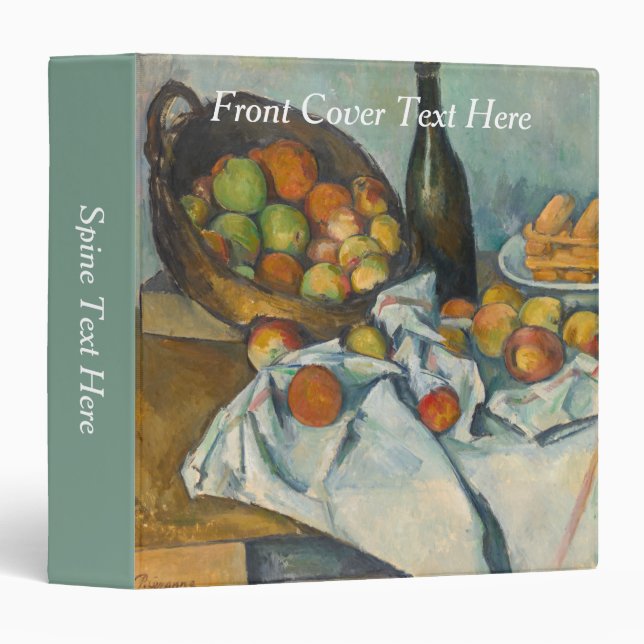 Paul Cezanne - The Basket of Apples 3 Ring Binder (Front/Spine)