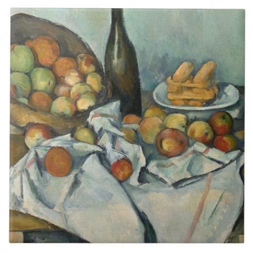 Paul Cezanne _ The Basket of Apples Ceramic Tile