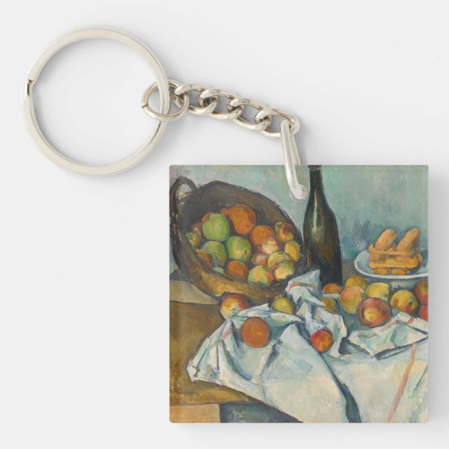 Paul Cezanne - The Basket of Apples Keychain (Front)