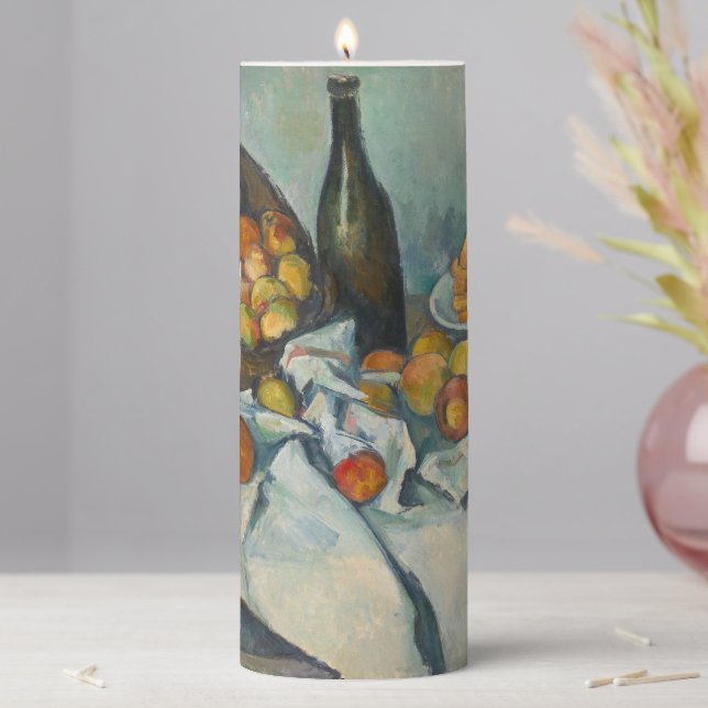 Paul Cezanne - The Basket of Apples Pillar Candle (In Situ)