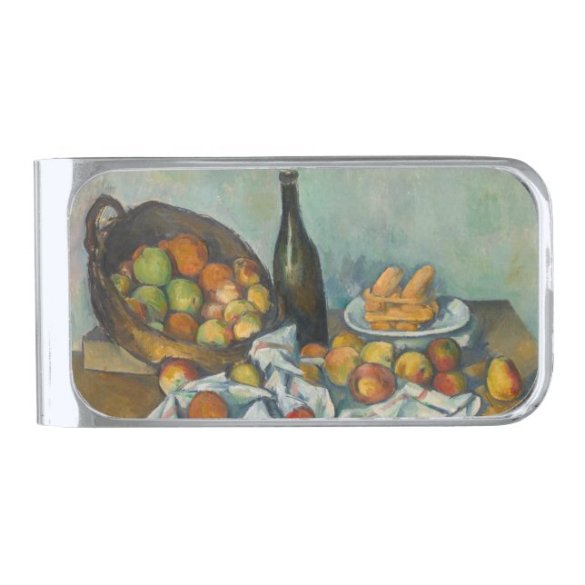 Paul Cezanne - The Basket of Apples Silver Finish Money Clip (Front)