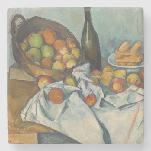 Paul Cezanne _ The Basket of Apples Stone Coaster