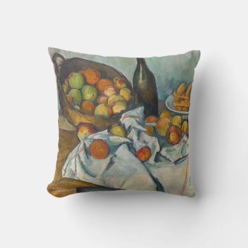 Paul Cezanne _ The Basket of Apples Throw Pillow