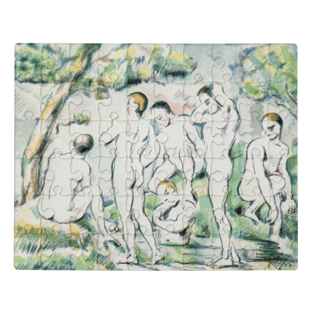Paul Cezanne | The Bathers, Small plate Jigsaw Puzzle (Puzzle Horizontal)