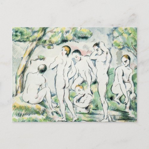 Paul Cezanne  The Bathers Small plate Postcard