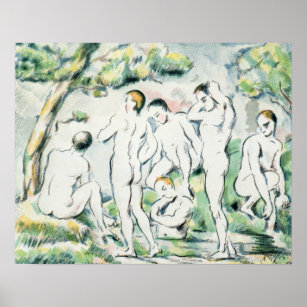 Paul Cezanne   The Bathers, Small plate Poster