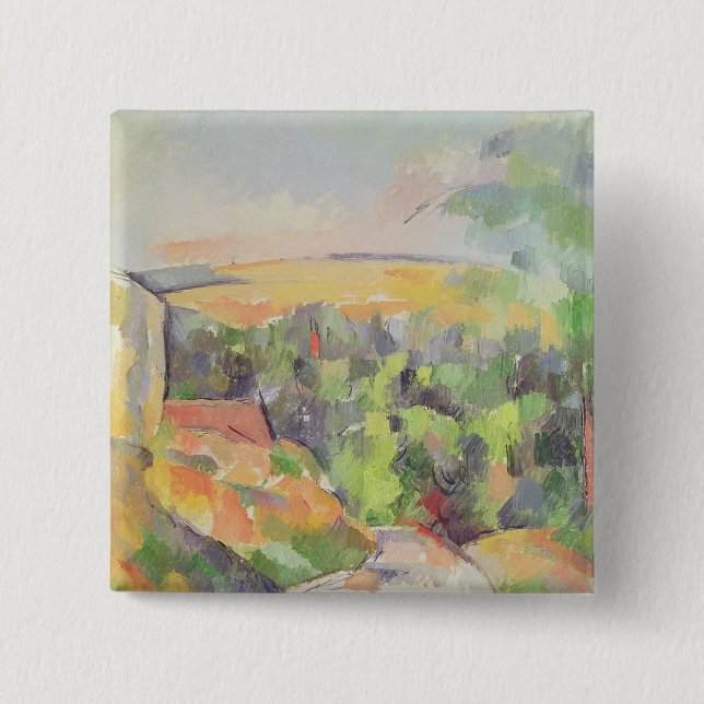 Paul Cezanne | The Bend in the road, 1900-06 Pinback Button (Front)