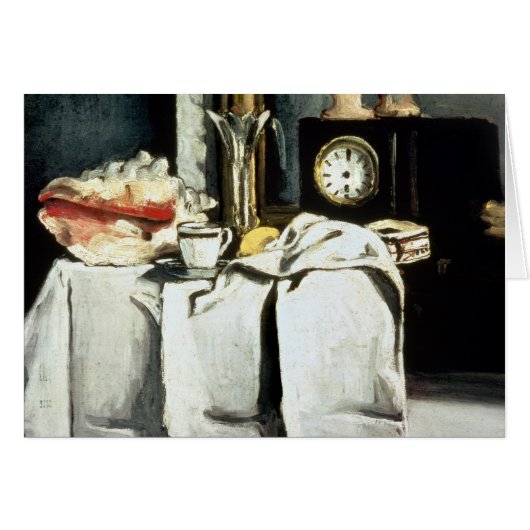 Paul Cezanne | The Black Marble Clock, c.1870 Cards (Front Horizontal)