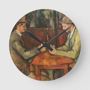 Paul Cezanne The Card Players, 1893-96 Round Clock