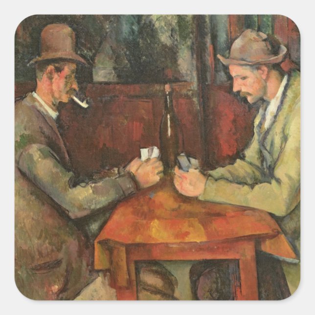 Paul Cezanne | The Card Players, 1893-96 Square Sticker (Front)