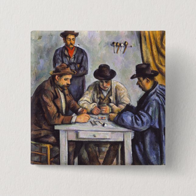 Paul Cezanne - The Card Players Button (Front)