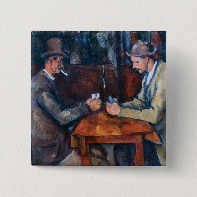 Paul Cezanne - The Card Players Button (Front)