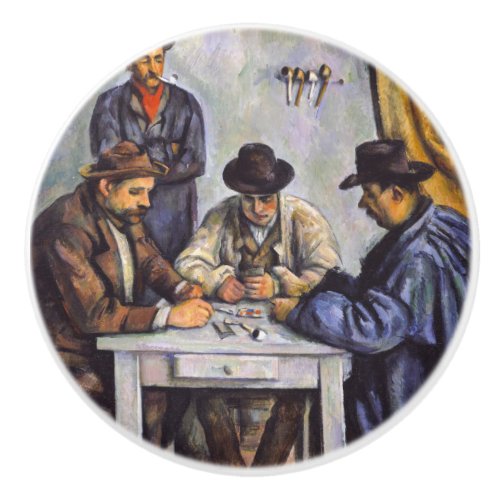 Paul Cezanne _ The Card Players Ceramic Knob