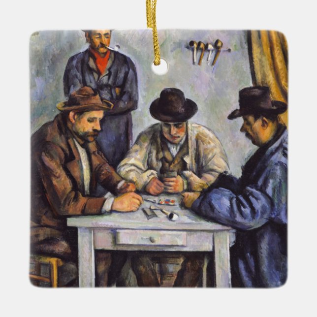 Paul Cezanne - The Card Players Ceramic Ornament (Front)