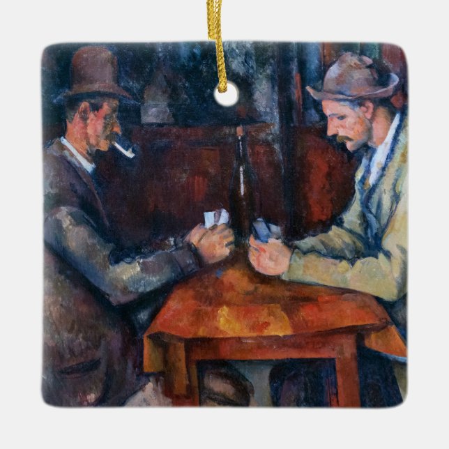 Paul Cezanne - The Card Players Ceramic Ornament (Front)