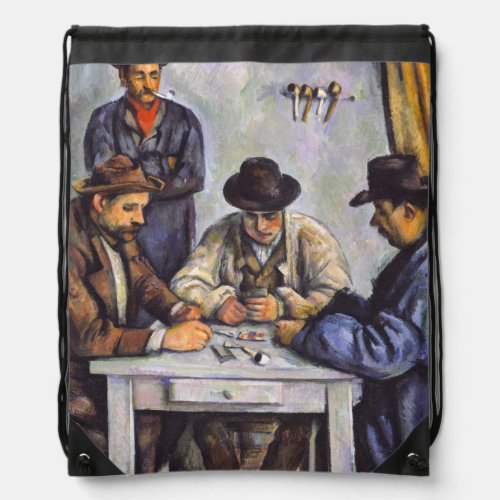 Paul Cezanne _ The Card Players Drawstring Bag