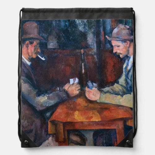 Paul Cezanne _ The Card Players Drawstring Bag