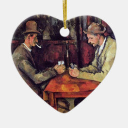 Paul Cezanne - The Card Players Fine Art Painting Ceramic Ornament