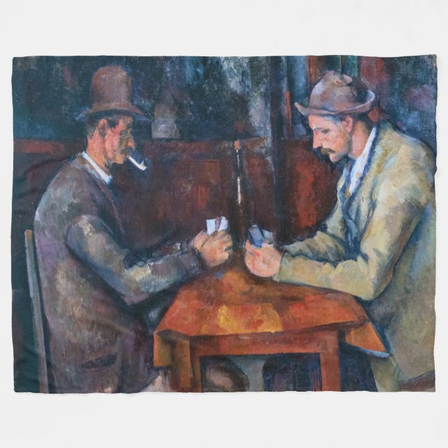 Paul Cezanne - The Card Players Fleece Blanket (Front (Horizontal))