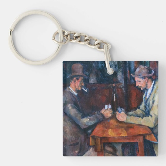 Paul Cezanne - The Card Players Keychain (Front)