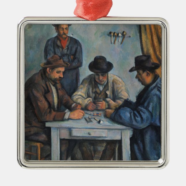 Paul Cezanne | The Card Players Metal Ornament (Front)
