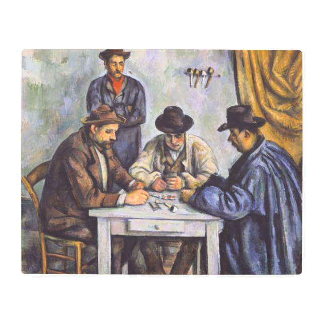 Paul Cezanne - The Card Players Metal Print (Front)