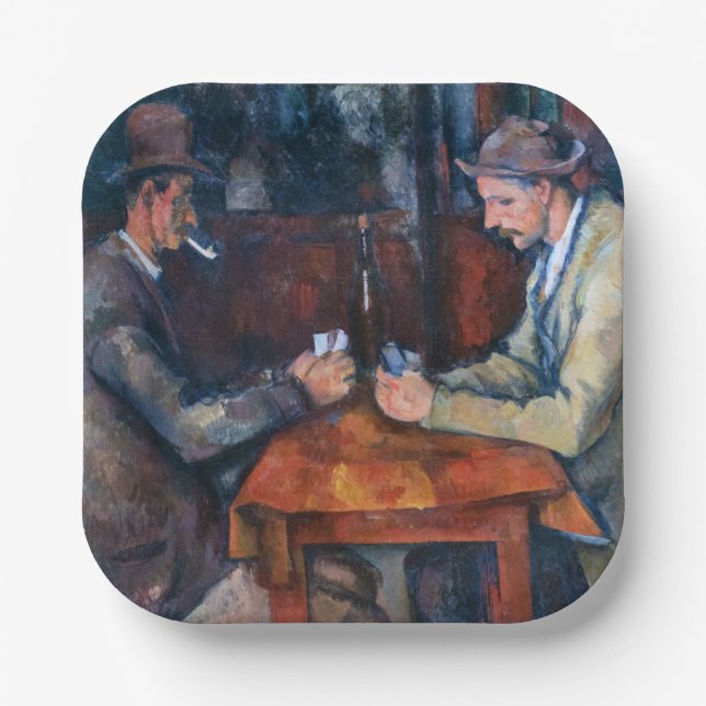 Paul Cezanne - The Card Players Paper Plates (Front)