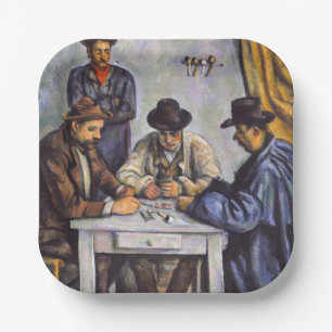 Paul Cezanne - The Card Players Paper Plates