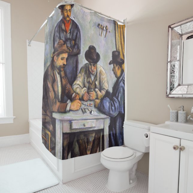 Paul Cezanne - The Card Players Shower Curtain (In Situ)