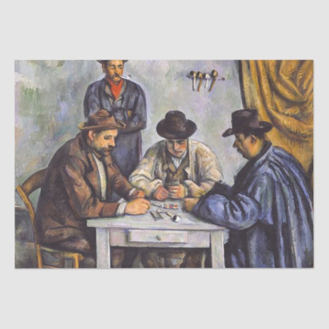 Paul Cezanne - The Card Players Tissue Paper (Front)