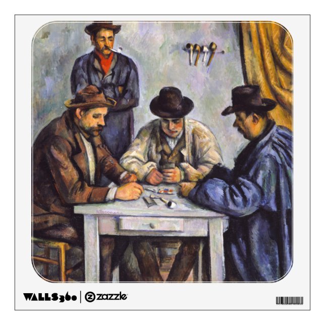 Paul Cezanne - The Card Players Wall Decal (Front)
